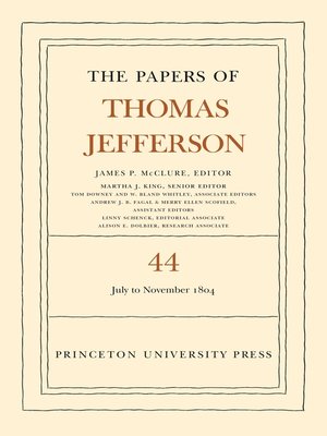 cover image of The Papers of Thomas Jefferson, Volume 44